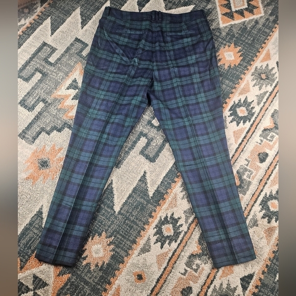 Brooks Brothers, red fleece green&blue plaid women dress pants. - Picture 2 of 10